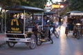 Tuk Tuk Cambodian traditional taxi car waiting for passengers in Siem Reap, Cambodia
