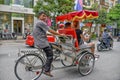 Tuktuk cyclo driver in Hanoi, Vietnam Royalty Free Stock Photo