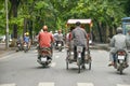 Tuktuk cyclo driver in Hanoi, Vietnam Royalty Free Stock Photo