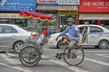 Tuktuk cyclo driver in Hanoi, Vietnam