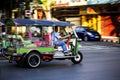 Tuk tuk taxi in Thailand unique.