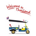 Tuk tuk is a local taxi vehicle with three wheels. ride tuk tuk Royalty Free Stock Photo