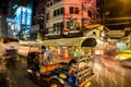 Tuk Tuk night views in Chinatown, Bangkok, Thailand Royalty Free Stock Photo