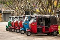 Tuk-tuk is a popular asian transport as taxi. Royalty Free Stock Photo