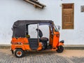 Tuk tuk taxi on street in Galle, Sri Lanka Royalty Free Stock Photo