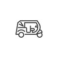 Tuk-tuk vehicle line icon