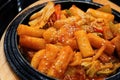 Tukbokki Korean hot and spicy rice cake. Royalty Free Stock Photo