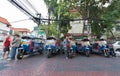 Tuktuk drivers waiting for clients Royalty Free Stock Photo