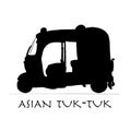 Tuktuk, motorbike asian taxi. Sketch for your design