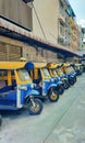 tuktuk waiting in Bangkok Thailand