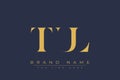 TUL abstract letter logo design Royalty Free Stock Photo