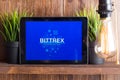 Tula Russia 16.01.20 Bittrex on the tablet computer screen isolated. Royalty Free Stock Photo