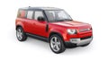 Tula, Russia. February 16, 2022: Land Rover Defender 2020. Red Expedition SUV for rural areas and outdoor activities. 3d