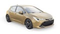 Tula, Russia. February 3, 2022: Toyota Auris 2019 . Compact urban family hatchback. 3D illustration.