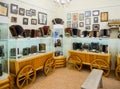 Fragment of the interior of the accordion museum of grandfather Filimon, Tula