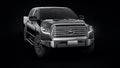 Tula, Russia. June 10, 2021: Toyota Tundra 2020 full size pickup black truck isolated on black background. 3d rendering. Royalty Free Stock Photo