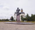 Tula, Russia - 06.25.2023 - 07.15.2023 - Monument to Nikita Demidov, famous gunsmith. History