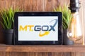 Tula Russia 16.01.20 MT.GOX on the tablet computer screen isolated. Royalty Free Stock Photo