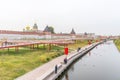 Tula, Russia - October 10, 2020: Panoramic view of the Kazan embankment of the Upa River in Tula, Russia Royalty Free Stock Photo