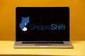 Tula, Russia 17. 06 2019 ShapeShift on the laptop display. Royalty Free Stock Photo