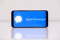 Tula 2.08.2019 Signal Messenger on the phone display.