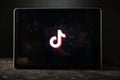 Tula 24 09 2019: TikTok on the tablet display. Royalty Free Stock Photo