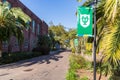 Tulane University logo on banners on campus in New Orleans, LA Royalty Free Stock Photo
