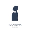 Tularemia icon. Trendy flat vector Tularemia icon on white background from Diseases collection