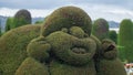 Tulcan Cemetery with green hedges in Tulcan, Ecuador. Royalty Free Stock Photo