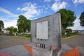 TULCAN, ECUADOR - JULY 3, 2016: sunclock located in the middle of an important park of the city Royalty Free Stock Photo