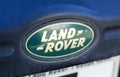 Tulce, Poland - April 2023: Land Rover logo sign on a car hood