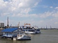 Fishing ships in Tulcea harbor, Danube Delta, Romania