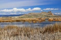 Tule Lake Bird Sanctuary at Lava Beds National Monument, California Royalty Free Stock Photo