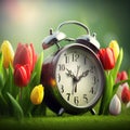 Tulip Alarm Clock: Switching to Daylight Saving Time and Summer Time Changeover. Generative AI