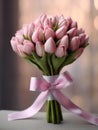 Tulip beauty wedding bouquet flower for special people on best moment day Royalty Free Stock Photo