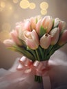 Tulip beauty wedding bouquet flower for special people on best moment day Royalty Free Stock Photo