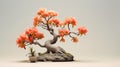 Tulip Bonsai Tree: Realistic 3d Image With Delicate Flowers