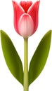 Tulip Clipart. A Cute Tulip Flower Icon. AI-Generated.