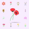 Tulip colored icon. Universal set of nature for website design and development, app development