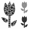 Tulip Composition Icon of Irregular Items