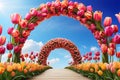 Tulip Festival Arch Royalty Free Stock Photo