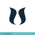 Tulip Flower Abstract Swoosh Icon Vector Logo Template Illustration Design. Vector EPS 10 Royalty Free Stock Photo