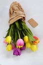 Tulip flower bouquet to happy mother day