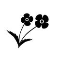 So Beautiful Flowers Black Vector