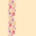 Tulip flowers horizontal seamless pattern