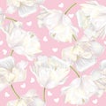 Tulip hearts pattern pink