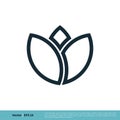 Tulip, Lily, Lotus Icon Vector Logo Template Illustration Design. Vector EPS 10 Royalty Free Stock Photo
