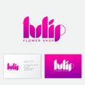 Tulip logo. Flower shop and home decor logotype. Identity. Royalty Free Stock Photo