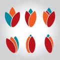 tulip logo, icon and symbol vector illustration