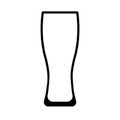 tulip pint glass for beer or another alcohol. glass for lager. flat style Royalty Free Stock Photo